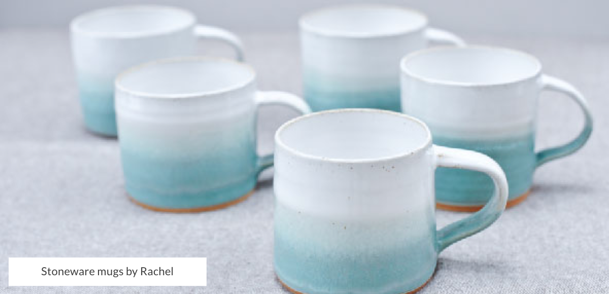 Stoneware mugs by Rachel